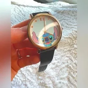 *RARE* Disney Lilo and Stitch Rose Gold wrist Watch glasses black Faux leather Disney | Accessories | Rare Disney Lilo And Stitch Rose Gold  main image 3